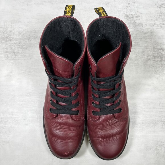 Dr Martens Leyton Lace Up Boots - Women's Size 7 - Red - Picture 7 of 9